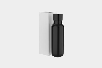 Blank cosmetic bottle mockup. Pump package, spray tube. shampoo bottle, lastic container design.Liquid moisturizer glossy package. 3d illustration