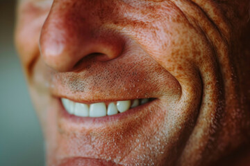 Mature Elegance: 45-Year-Old Man's Radiant Smile