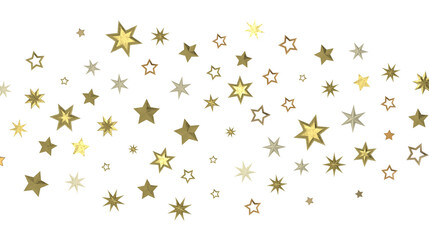 Enchanted Galaxy: Experience the Splendor of a 3D Gold Stars Shower
