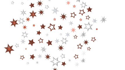 Twinkling Christmas Descent: Striking 3D Illustration Showcasing Falling Festive Twinkling Stars