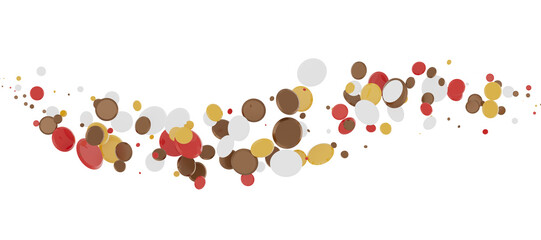 confetti png. Gold confetti falls from the sky.