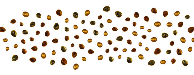 Spring Easter web sale banner with gold luxury