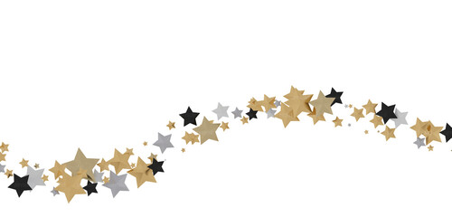 XMAS Stars - Festive christmas card. Isolated illustration white background. -