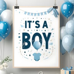 It's a Boy Celebration Banner