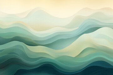 background with various waves and wave shapes in warm colors - obrazy, fototapety, plakaty