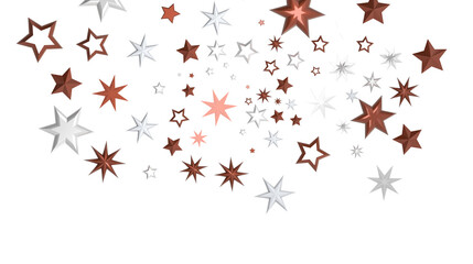 Stardust Christmas Shower: Mesmerizing 3D Illustration Depicting Descending Holiday Star Particles