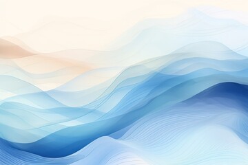 background with various waves and wave shapes in warm colors