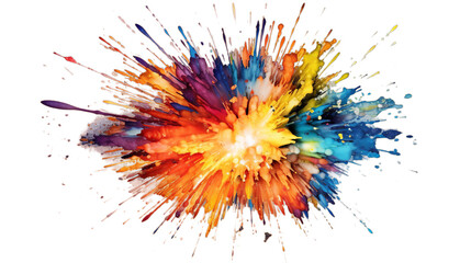 Isolated colourful explosion  - Generative AI - obrazy, fototapety, plakaty