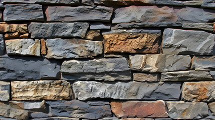Close-Up of a Stone Wall Made of Rocks