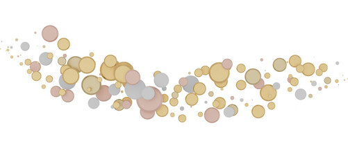 gold  Delight: Captivating 3D Illustration of Joyful gold Confetti