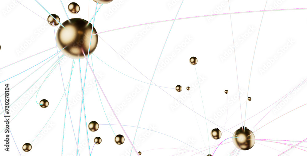 Aufkleber Concept of AI technology, Motion of digital data flow.