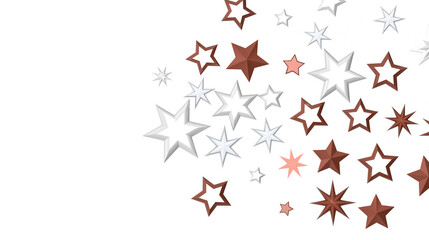 Twinkling Christmas Trail: Exquisite 3D Illustration of Falling Festive Starry Traces