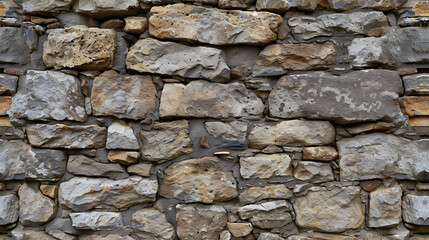 Close Up of a Stone Wall Made of Rocks