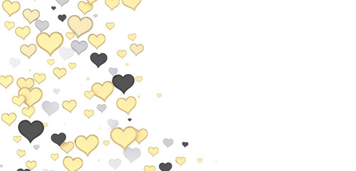  Falling love heart confetti 3d illustration