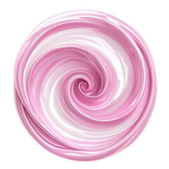 Pink color Swirl, transparent background.
