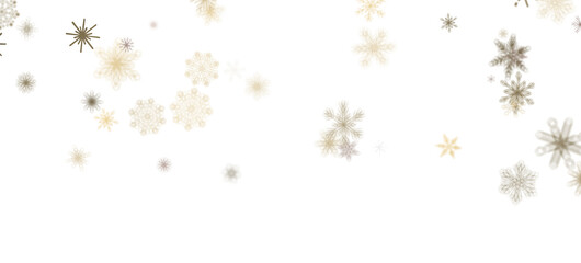 Sparkling Snowfall: Dynamic 3D Illustration of Falling Christmas Snowflakes