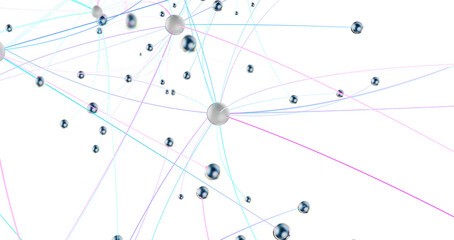 Abstract 3d render, network concept, background