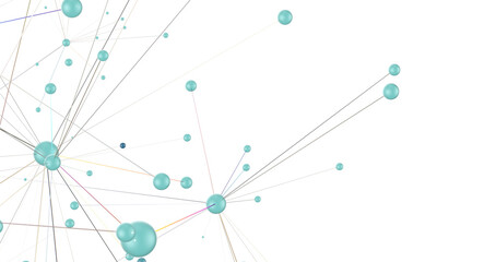 Abstract 3d render, network concept, background