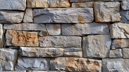 Stone Wall Crafted From Assorted Rocks