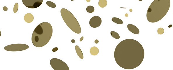 Shimmering Bliss: Mesmeric 3D Illustration Depicting Glistening Gold Confetti