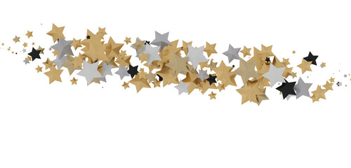 XMAS Stars - Festive christmas card. Isolated illustration white background. -