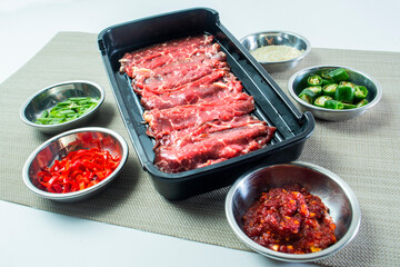 Bulgogi - Slices of marinated premium beef wagyu