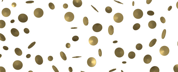 Shimmering Bliss: Mesmeric 3D Illustration Depicting Glistening Gold Confetti