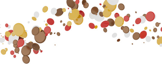 Confetti, paper triangle on the floor, fancy, colorful, celebration party