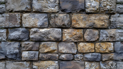 Close-Up of a Stone Wall Made of Rocks