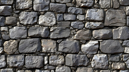 Obraz premium A Stone Wall Made of Small Rocks