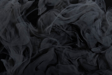 Black Smoke Explosion Of Acrylic Paint