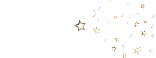Galactic Christmas Descent: Enthralling 3D Illustration of Falling Holiday Stars from the Cosmos