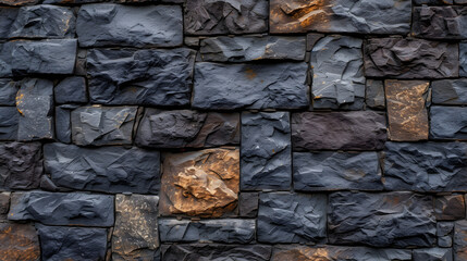Close Up of a Stone Wall Made of Rocks
