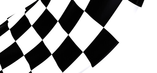 Image of motor racing black and white checkered finish flag waving - obrazy, fototapety, plakaty