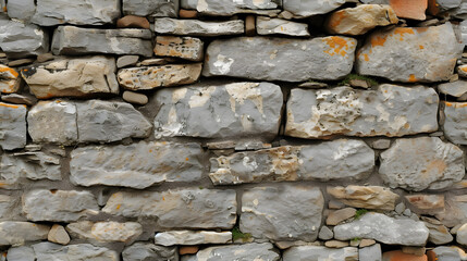 Close-Up of a Stone Wall Made of Rocks
