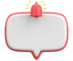 Obraz premium 3D Notification Box. 3D Illustration.