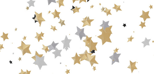 XMAS Stars - Festive christmas card. Isolated illustration white background. -