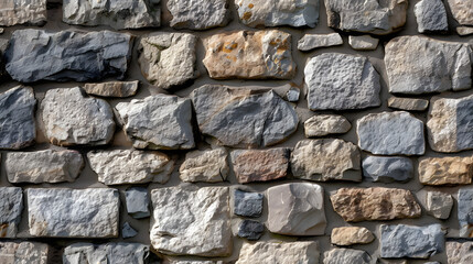 Stone Wall With Various Colored Rocks