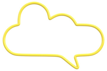 Speech Bubble. Text Box. 3D Illustration.