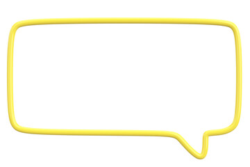 Speech Bubble. Text Box. 3D Illustration.