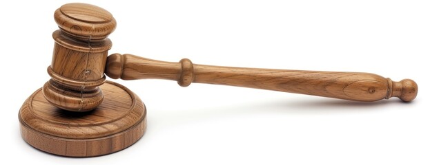 judge s gavel hammer for adjudication isolated on white background wooden auction hammer with