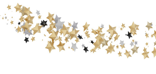 XMAS Stars - Festive christmas card. Isolated illustration white background. -