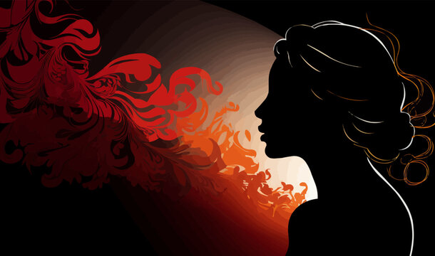 woman silhouette beauty design artwork illustration beauty profile contemporary art