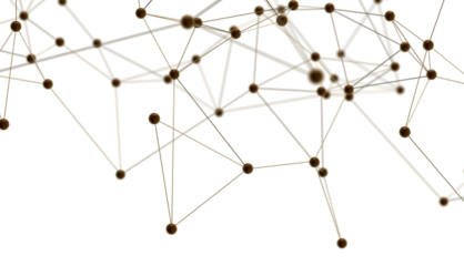 Neural network 3D illustration. Big data and cybersecurity