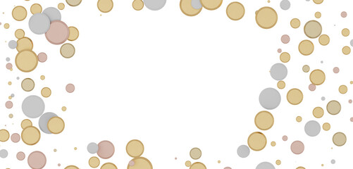 gold  Rainfall: Astonishing 3D Illustration of gold  Confetti Shower