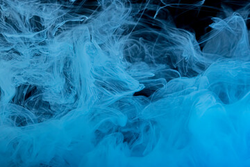 Blue Acrylic Ink Paint In Water
