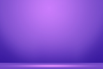 Solid Mauve Purple Color Background. Empty Room Wall for Product Display. Beautiful Studio Background for Advertisement. 3d Render Background. Abstract wall Design.  Interior Room Wall with Floor.