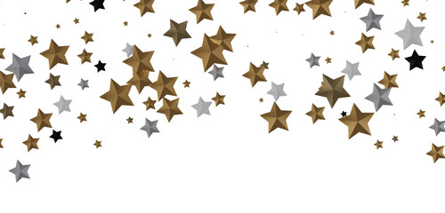 XMAS Stars - Festive christmas card. Isolated illustration white background. -