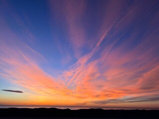 sunset in the sky