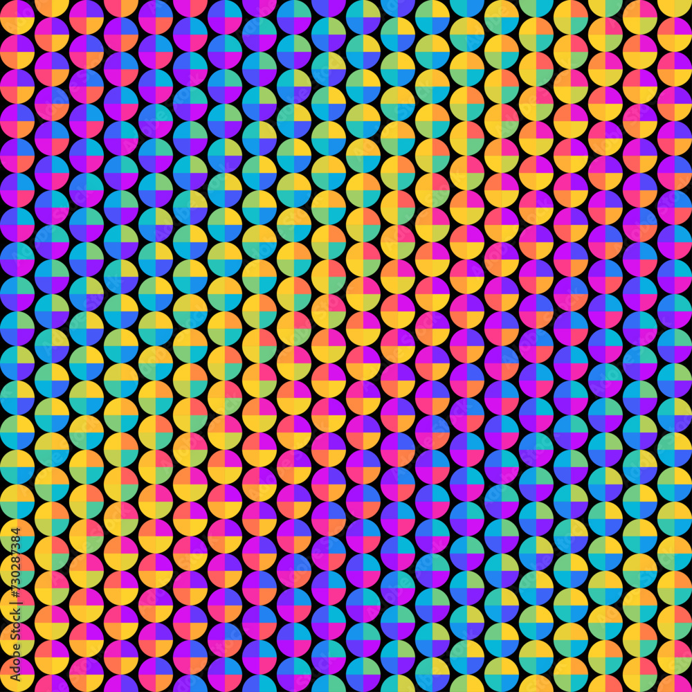 Aufkleber Abstract seamless geometric pattern. Circles pattern. Geometric vector illustration